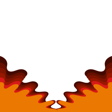 Soyut Dalgalı Orange Kenarlık Gradyan Kenarı