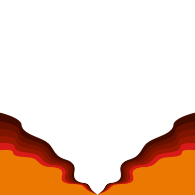 Soyut Dalgalı Orange Kenarlık Gradyan Kenarı