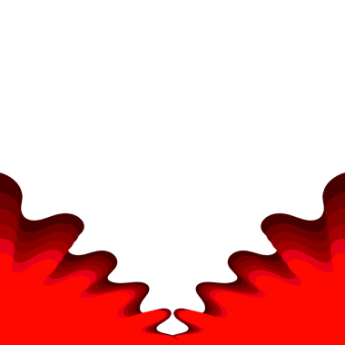 Soyut Dalga Sınırı Kırmızı Gradyan Kenarı