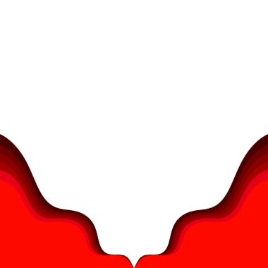 Soyut Dalga Sınırı Kırmızı Gradyan Kenarı