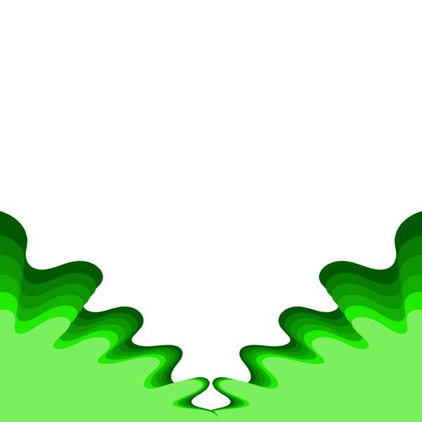 Soyut Dalgalı Kenarlık Yeşil Gradyan Kenarı