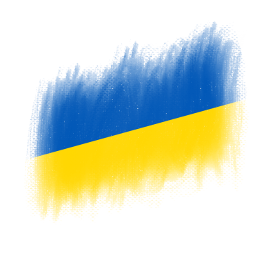 Soyut Grunge Ukrayna Fırça Bayrağı şeffaf arkaplanda izole edildi