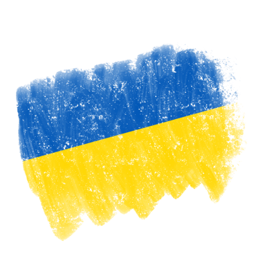 Soyut Grunge Ukrayna Fırça Bayrağı şeffaf arkaplanda izole edildi