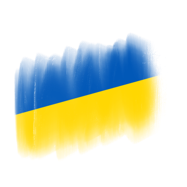 Soyut Grunge Ukrayna Fırça Bayrağı şeffaf arkaplanda izole edildi