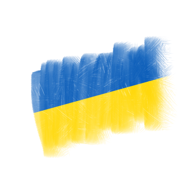 Soyut Grunge Ukrayna Fırça Bayrağı şeffaf arkaplanda izole edildi