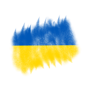 Soyut Grunge Ukrayna Fırça Bayrağı şeffaf arkaplanda izole edildi