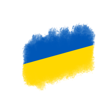 Soyut Grunge Ukrayna Fırça Bayrağı şeffaf arkaplanda izole edildi