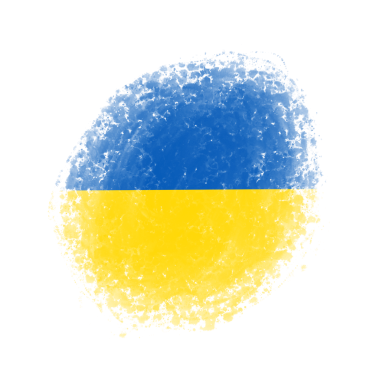 Soyut Grunge Ukrayna Fırça Bayrağı şeffaf arkaplanda izole edildi