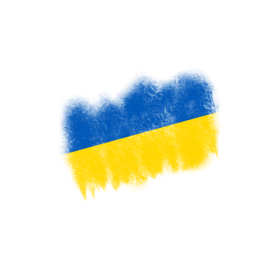 Soyut Grunge Ukrayna Fırça Bayrağı şeffaf arkaplanda izole edildi