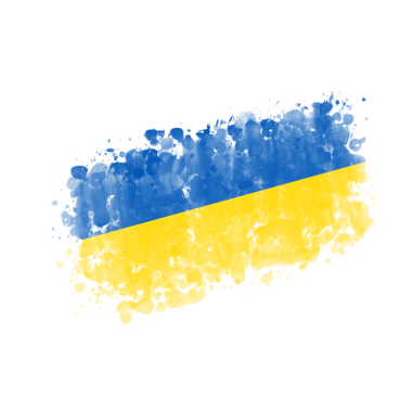 Soyut Grunge Ukrayna Fırça Bayrağı şeffaf arkaplanda izole edildi