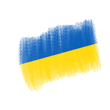 Soyut Grunge Ukrayna Fırça Bayrağı şeffaf arkaplanda izole edildi