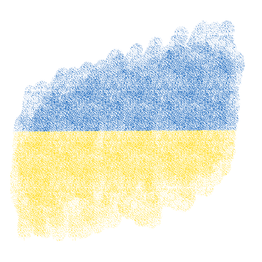 Soyut Sert Boya Vuruşu Mavi ve Sarı şeffaf arkaplanda izole