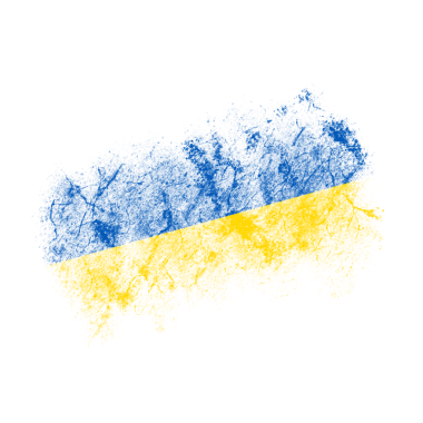 Mavi ve Sarı Sıçrama Vuruşu şeffaf arkaplanda izole edildi