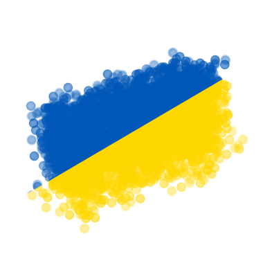 Mavi ve Sarı Sıçrama Vuruşu şeffaf arkaplanda izole edildi