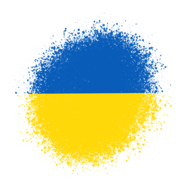 Mavi ve Sarı Sıçrama Vuruşu şeffaf arkaplanda izole edildi