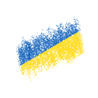 Mavi ve Sarı Sıçrama Vuruşu şeffaf arkaplanda izole edildi