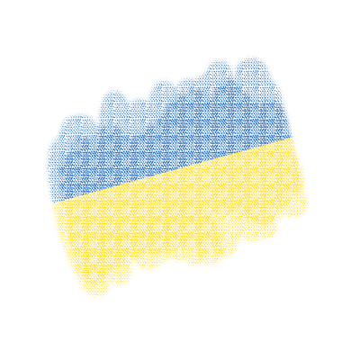 Ukrayna Fırça Bayraklı Yarıtonlama Dokuları şeffaf arkaplanda izole edildi