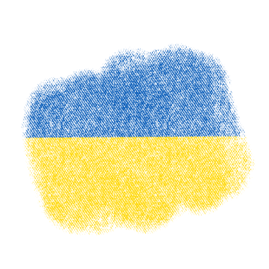 Ukrayna Fırça Bayraklı Yarıtonlama Dokuları şeffaf arkaplanda izole edildi