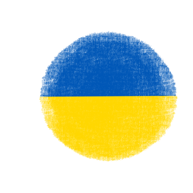 Ukrayna Fırça Bayraklı Yarıtonlama Dokuları şeffaf arkaplanda izole edildi