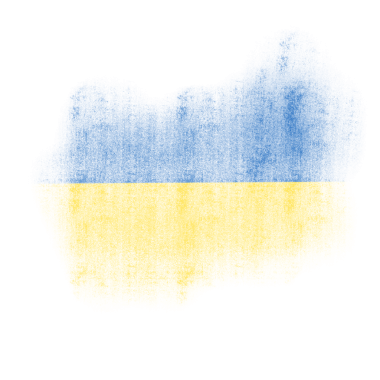 Ukrayna Fırça Bayraklarının dokusu şeffaf arkaplanda izole edildi