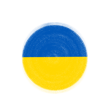 Ukrayna Fırça Bayraklı Yarıtonlama Dokuları şeffaf arkaplanda izole edildi