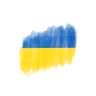 Ukrayna Fırça Bayraklarının dokusu şeffaf arkaplanda izole edildi