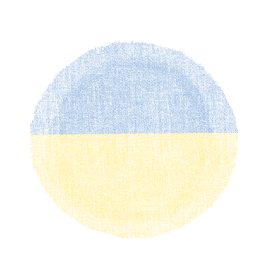 Ukrayna Fırça Bayraklarının dokusu şeffaf arkaplanda izole edildi