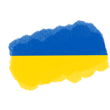 Ukrayna Fırça Bayraklarının dokusu şeffaf arkaplanda izole edildi