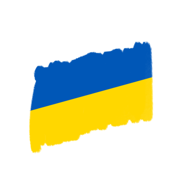 Ukrayna Fırça Bayraklarının dokusu şeffaf arkaplanda izole edildi