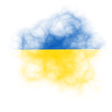 Soyut Ukrayna Fırça Vuruşu Dokusu şeffaf arkaplanda izole edildi