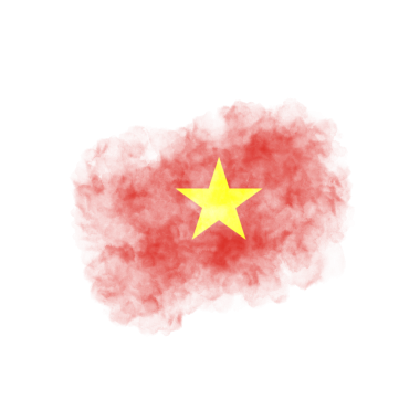 Sarı Yıldız 'ın şeffaf arkaplanda izole edildiği Soyut Kırmızı Boya Vuruşu