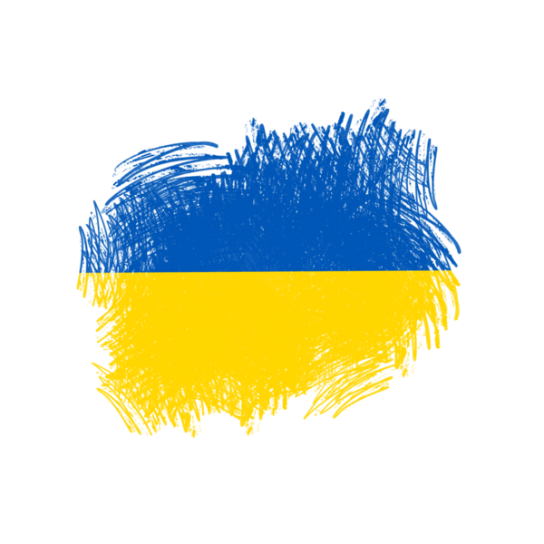 Soyut Sert Boya Vuruşu Mavi ve Sarı şeffaf arkaplanda izole