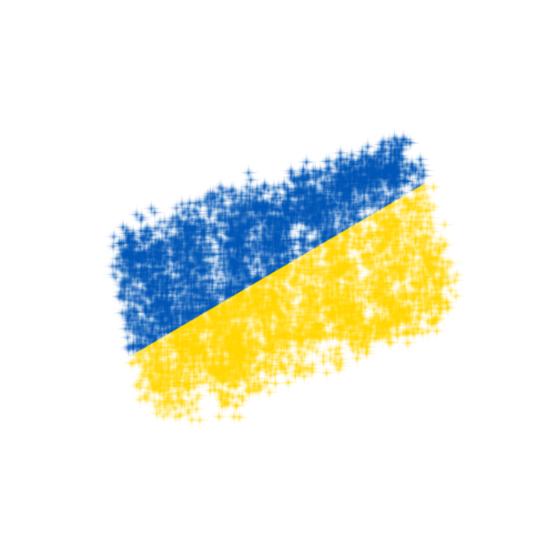 Mavi ve Sarı Sıçrama Vuruşu şeffaf arkaplanda izole edildi