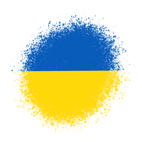 Mavi ve Sarı Sıçrama Vuruşu şeffaf arkaplanda izole edildi