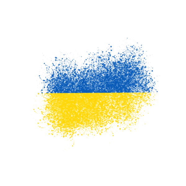 Mavi ve Sarı Sıçrama Vuruşu şeffaf arkaplanda izole edildi