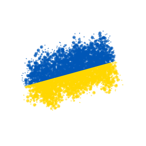 Mavi ve Sarı Sıçrama Vuruşu şeffaf arkaplanda izole edildi