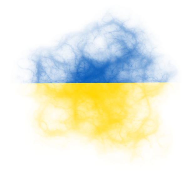 Soyut Ukrayna Fırça Vuruşu Dokusu şeffaf arkaplanda izole edildi