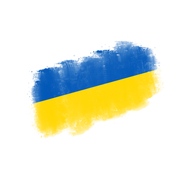 Soyut Ukrayna Fırça Vuruşu Dokusu şeffaf arkaplanda izole edildi