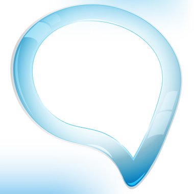 Metin alanı olan mavi konuşma balonu