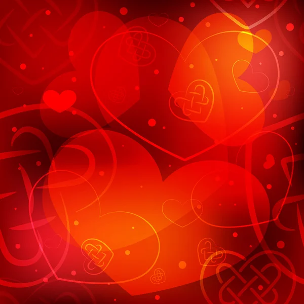 Valentine's day background with hearts — Stock Vector