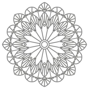 Mandala boyama sayfası.