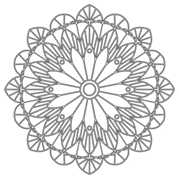 Mandala boyama sayfası.