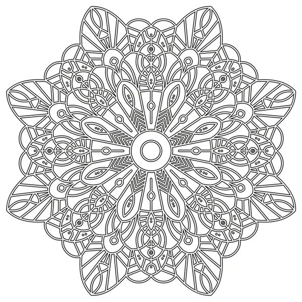 Mandala boyama sayfası.