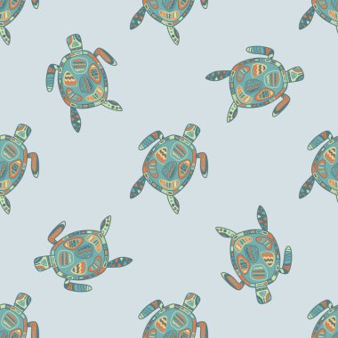 vektör desen kaplumbağaları ile.