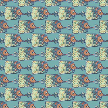 vektör desen balık ile