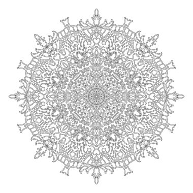 Mandala boyama sayfası.