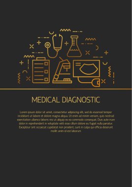 Tıp merkezi el ilanı veya broşür şablonu.