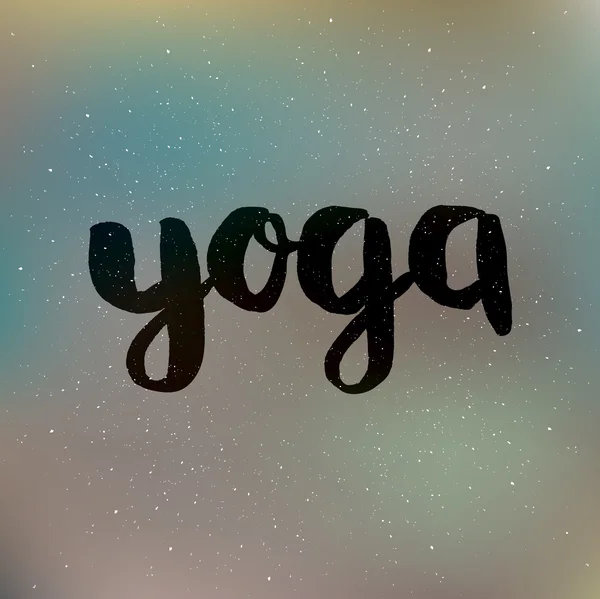 Póster con letras yoga . — Vector de stock