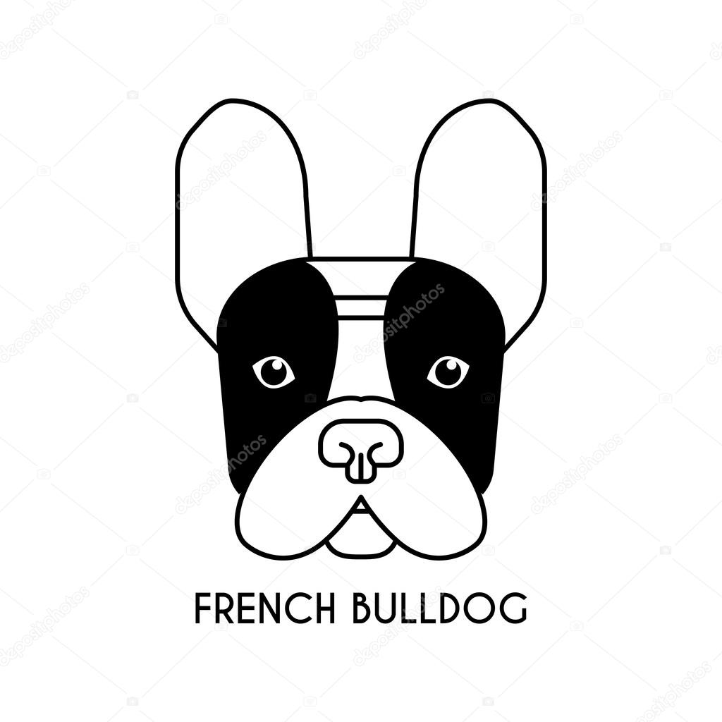 Thin line design template dog logo. Logotype for pet club or shop, doggy center or barberry, sport dog club, veterinary clinic.