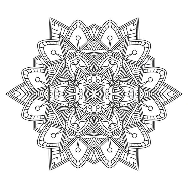 Página para colorear con mandala . — Vector de stock